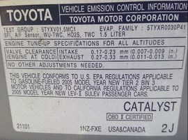 2005 TOYOTA PRIUS, SILVER, 1.5L, HYBRID, AT,   Z25139